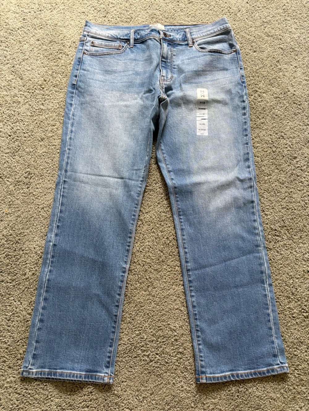 Mutual Weave The Straight Jean Mens Size 34x30 NWOT Denim